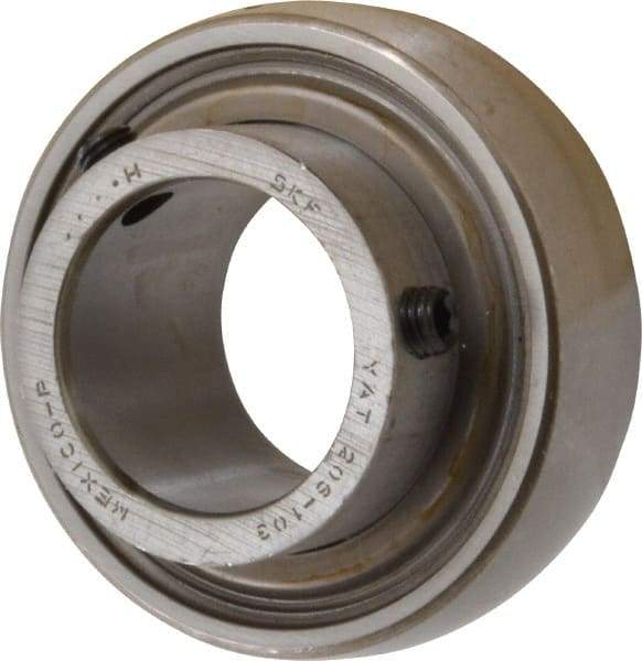 SKF - 1-3/16" ID x 2.4409" OD, 3,380 Lb Dynamic Capacity, Insert Bearing Insert Bearing - 0.7087" Race Width, 2,520 Lb Static Capacity - Apex Tool & Supply