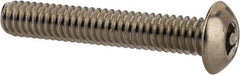 Value Collection - #8-32 UNC Pin In Hex Socket Drive, Button Screw - Grade 18-8 Stainless Steel, Uncoated, 1" Length Under Head - Apex Tool & Supply