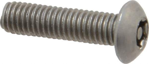 Value Collection - #10-32 UNF Pin In Torx Drive, Button Screw - Grade 18-8 Stainless Steel, Uncoated, 3/4" Length Under Head - Apex Tool & Supply