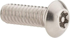 Value Collection - 1/4-20 UNC Pin In Torx Drive, Button Screw - Grade 18-8 Stainless Steel, Uncoated, 3/4" Length Under Head - Apex Tool & Supply