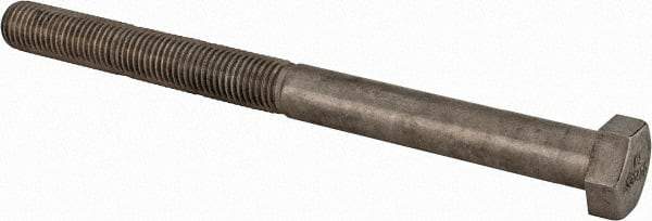 Value Collection - 1-8 UNC, 12" Length Under Head Hex Head Cap Screw - Partially Threaded, Grade 18-8 Stainless Steel, Uncoated, 1-5/16" Hex - Apex Tool & Supply