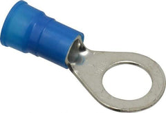 3M - 6-6 AWG Partially Insulated Crimp Connection Circular Ring Terminal - 1/2" Stud, Copper Contact - Apex Tool & Supply