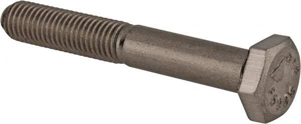 Value Collection - 1/4-28 UNF, 1-3/4" Length Under Head Hex Head Cap Screw - Partially Threaded, Grade 316 Stainless Steel, Uncoated, 7/16" Hex - Apex Tool & Supply