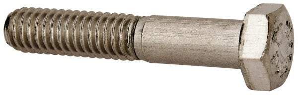 Value Collection - 5/16-18 UNC, 1-3/4" Length Under Head Hex Head Cap Screw - Partially Threaded, Grade 316 Stainless Steel, Uncoated, 1/2" Hex - Apex Tool & Supply