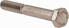 Value Collection - 5/16-18 UNC, 2-1/4" Length Under Head Hex Head Cap Screw - Partially Threaded, Grade 316 Stainless Steel, Uncoated, 1/2" Hex - Apex Tool & Supply