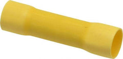 3M - 4 AWG Compatible, Vinyl Fully Insulated, Crimp-On Butt Splice Terminal - 2 Wire Entries, Copper Contacts, Zinc Contact Plating, 1.08" OAL, Yellow - Apex Tool & Supply