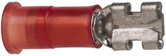 3M - 22 to 18 AWG, Nylon, Partially Insulated, Female Wire Disconnect - 3/16 Inch Wide Tab, Red, RoHS 2011/65/EU Compliant - Apex Tool & Supply