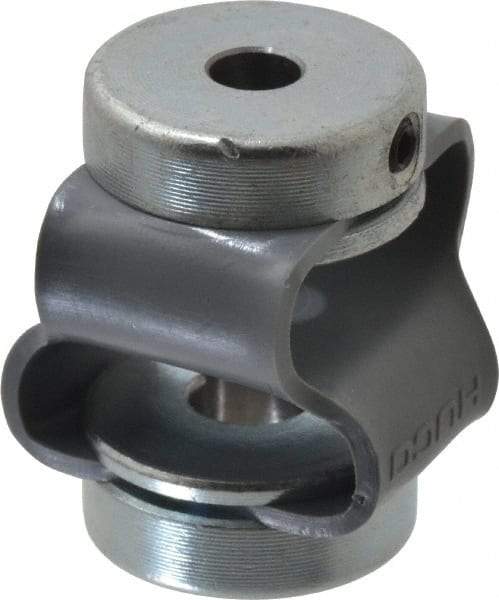 Huco - 1/4" Max Bore Diam, Flexible Flex P Double Loop Coupling - 27mm OD, Polyurethane - Apex Tool & Supply