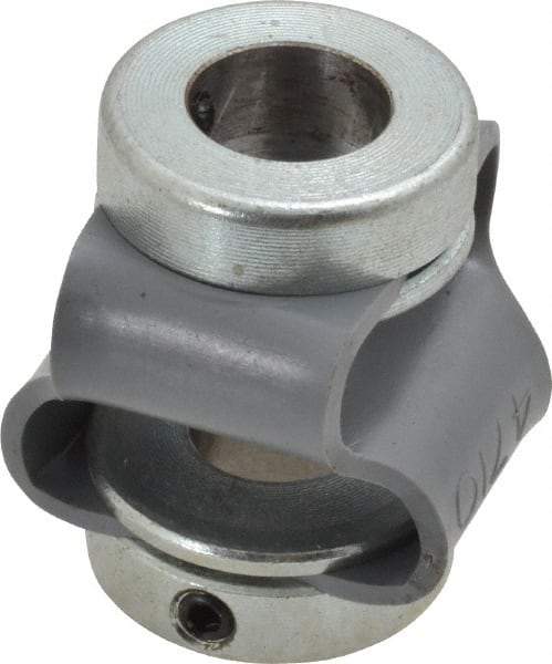 Huco - 3/8" Max Bore Diam, Flexible Flex P Double Loop Coupling - 27mm OD, Polyurethane - Apex Tool & Supply