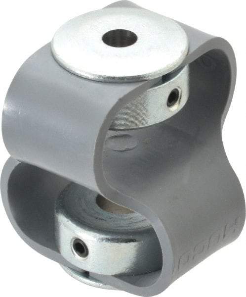 Huco - 3/8" Max Bore Diam, Flexible Flex P Double Loop Coupling - 48mm OD, Polyurethane - Apex Tool & Supply