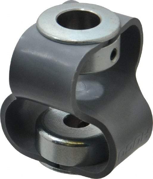 Huco - 1/2" Max Bore Diam, Flexible Flex P Double Loop Coupling - 48mm OD, Polyurethane - Apex Tool & Supply