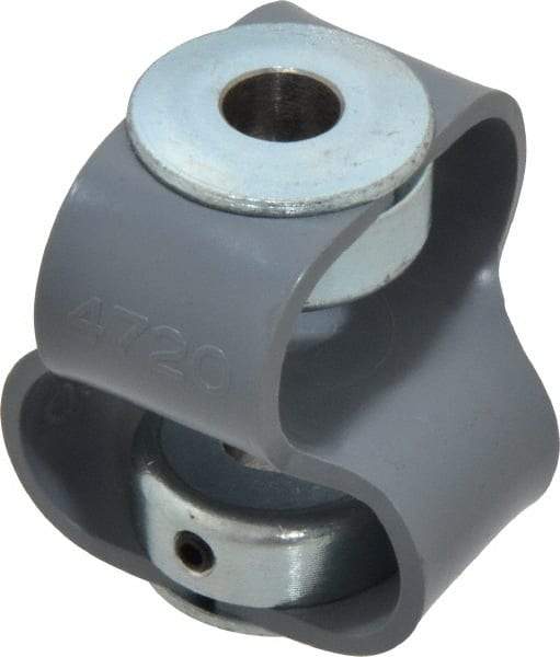 Huco - 3/8" Max Bore Diam, Flexible Flex P Double Loop Coupling - 48mm OD, Polyurethane - Apex Tool & Supply