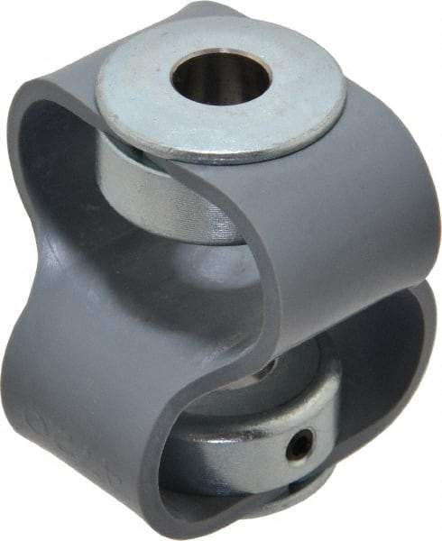 Huco - 7/16" Max Bore Diam, Flexible Flex P Double Loop Coupling - 48mm OD, Polyurethane - Apex Tool & Supply