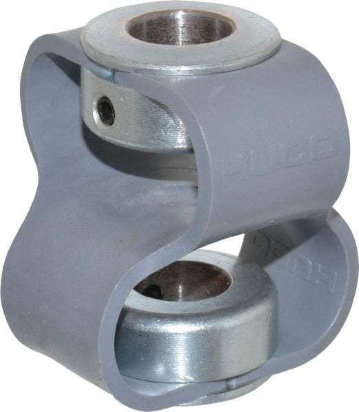 Huco - 1/2" Max Bore Diam, Flexible Flex P Double Loop Coupling - 48mm OD, Polyurethane - Apex Tool & Supply