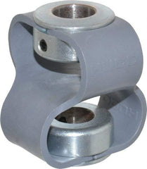 Huco - 1/2" Max Bore Diam, Flexible Flex P Double Loop Coupling - 48mm OD, Polyurethane - Apex Tool & Supply