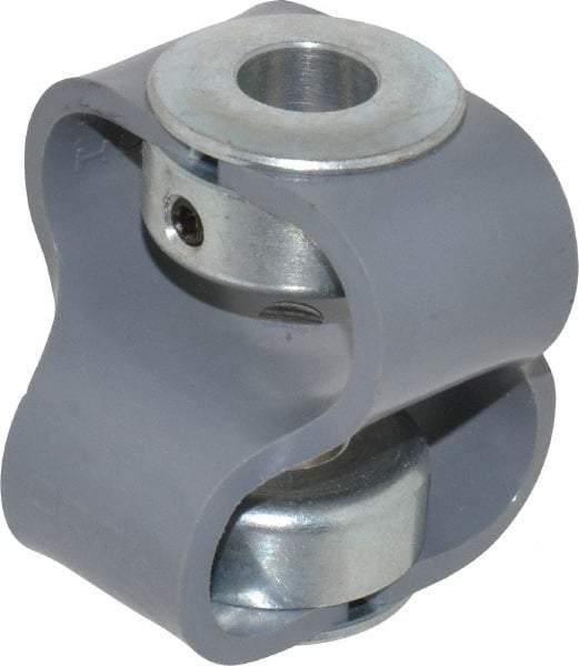 Huco - 1/2" Max Bore Diam, Flexible Flex P Double Loop Coupling - 54mm OD, Polyurethane - Apex Tool & Supply