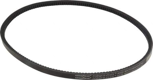 Continental ContiTech - Section AX, 37" Outside Length, V-Belt - Fiber Reinforced Vytracord, Torque-Flex, No. AX35 - Apex Tool & Supply