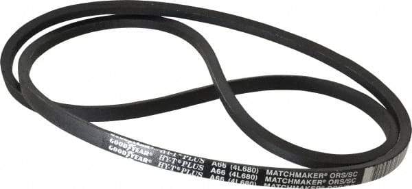 Continental ContiTech - Section A, 68" Outside Length, V-Belt - Wingprene Rubber-Impregnated Fabric, HY-T Matchmaker, No. A66 - Apex Tool & Supply
