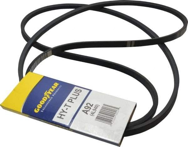 Continental ContiTech - Section A, 94" Outside Length, V-Belt - Wingprene Rubber-Impregnated Fabric, HY-T Matchmaker, No. A92 - Apex Tool & Supply