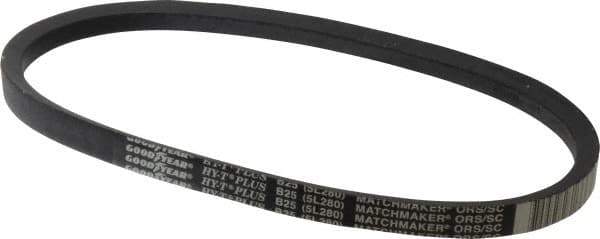 Continental ContiTech - Section B, 28" Outside Length, V-Belt - Wingprene Rubber-Impregnated Fabric, HY-T Matchmaker, No. B25 - Apex Tool & Supply