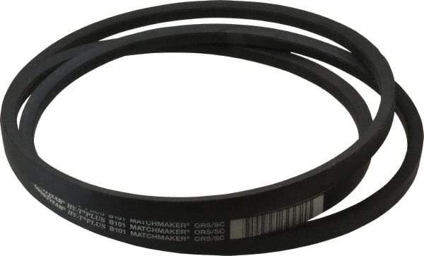 Continental ContiTech - Section B, 104" Outside Length, V-Belt - Wingprene Rubber-Impregnated Fabric, HY-T Matchmaker, No. B101 - Apex Tool & Supply