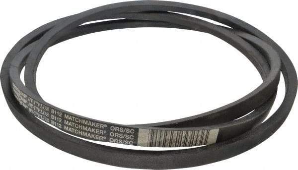 Continental ContiTech - Section B, 115" Outside Length, V-Belt - Wingprene Rubber-Impregnated Fabric, HY-T Matchmaker, No. B112 - Apex Tool & Supply