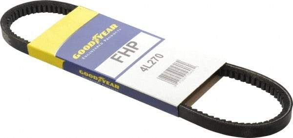 Continental ContiTech - Section 4L, 27" Outside Length, V-Belt - High Traction Rubber, Fractional HP, No. 4L270 - Apex Tool & Supply