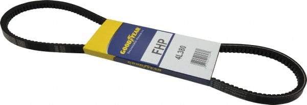 Continental ContiTech - Section 4L, 38" Outside Length, V-Belt - High Traction Rubber, Fractional HP, No. 4L380 - Apex Tool & Supply