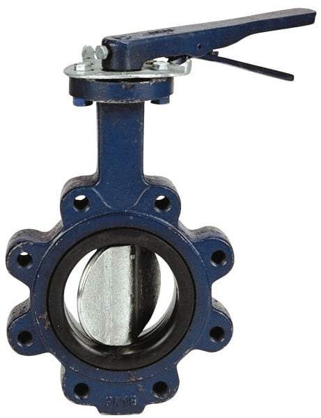 NIBCO - 2-1/2" Pipe, Lug Butterfly Valve - Lever Handle, Cast Iron Body, EPDM Seat, 200 WOG, Ductile Iron Disc, Stainless Steel Stem - Apex Tool & Supply