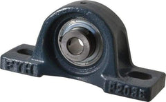 Value Collection - 4-7/8" OALBall Bearing Pillow Block - Cast Iron - Apex Tool & Supply
