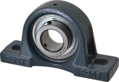 Value Collection - 6-3/4" OALBall Bearing Pillow Block - Cast Iron - Apex Tool & Supply