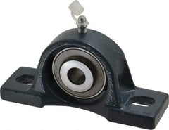 Value Collection - 4-7/8" OALBall Bearing Pillow Block - Cast Iron - Apex Tool & Supply