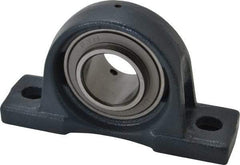 Value Collection - 7-3/8" OALBall Bearing Pillow Block - Cast Iron - Apex Tool & Supply