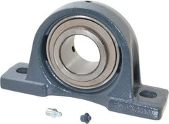 Value Collection - 8-13/16" OALBall Bearing Pillow Block - Cast Iron - Apex Tool & Supply