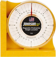 Johnson Level & Tool - (4) 90° Measuring Range, Magnetic Base Protractor - Accuracy Up to 0.30° - Apex Tool & Supply