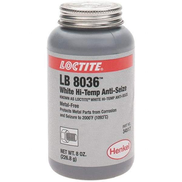 Loctite - 8 oz Brush Top High Temperature Anti-Seize Lubricant - Graphite, 2,000°F - Apex Tool & Supply