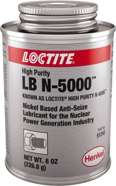 Loctite - 8 oz Brush Top High Purity Anti-Seize Lubricant - Nickel, 2,400°F - Apex Tool & Supply