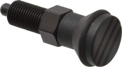 Gibraltar - M10x1, 15mm Thread Length, 5mm Plunger Diam, Knob Handle Indexing Plunger - Plunger Style A, 17mm Body Length, 47mm OAL, Steel - Apex Tool & Supply