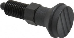 Gibraltar - M12x1.5, 17mm Thread Length, 6mm Plunger Diam, Knob Handle Indexing Plunger - Plunger Style A, 20mm Body Length, 56mm OAL, Steel - Apex Tool & Supply