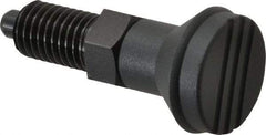 Gibraltar - 5/8-11, 23mm Thread Length, 8mm Plunger Diam, Knob Handle Indexing Plunger - Plunger Style A, 26mm Body Length, 74mm OAL, Steel - Apex Tool & Supply