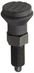 Gibraltar - 3/8-24, 15mm Thread Length, 5mm Plunger Diam, Knob Handle Indexing Plunger - Plunger Style A, 17mm Body Length, 47mm OAL, Steel - Apex Tool & Supply