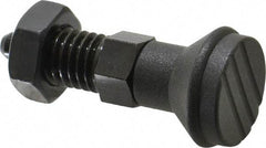 Gibraltar - 1/2-13, 17mm Thread Length, 6mm Plunger Diam, Knob Handle Indexing Plunger - Plunger Style B, 20mm Body Length, 56mm OAL, Steel - Apex Tool & Supply
