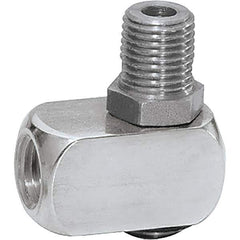 Dynabrade - 1/2 Male NPT Pneumatic Hose Single Pivot Fitting - Aluminum - Apex Tool & Supply
