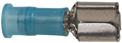 3M - 16 to 14 AWG, Nylon, Partially Insulated, Female Wire Disconnect - 1/4 Inch Wide Tab, Blue, RoHS 2011/65/EU Compliant - Apex Tool & Supply