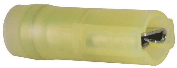 3M - 12 to 10 AWG, Nylon, Fully Insulated, Female Wire Disconnect - 1/4 Inch Wide Tab, Yellow - Apex Tool & Supply