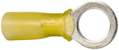 3M - 12-10 AWG Partially Insulated Crimp Connection Circular Ring Terminal - 3/8" Stud, Copper Contact - Apex Tool & Supply