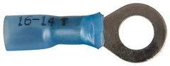 3M - 16-14 AWG Partially Insulated Crimp Connection Circular Ring Terminal - 1/4" Stud, Copper Contact - Apex Tool & Supply