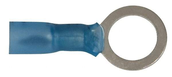 3M - 16-14 AWG Partially Insulated Crimp Connection Circular Ring Terminal - 3/8" Stud, Copper Contact - Apex Tool & Supply