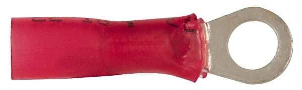 3M - 22-18 AWG Partially Insulated Crimp Connection Circular Ring Terminal - #10 Stud, Copper Contact - Apex Tool & Supply