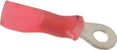 3M - 22-18 AWG Partially Insulated Crimp Connection Circular Ring Terminal - #6 Stud, Copper Contact - Apex Tool & Supply